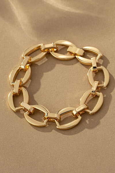 Brass Chunky Link Bracelet