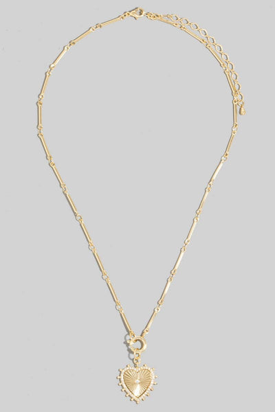 Halo Set Heart Pendant Necklace