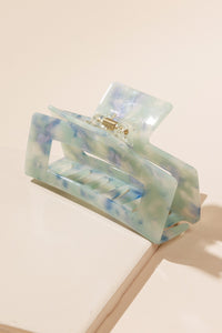 Tortoise Hair 4" Claw Clip Light Blue