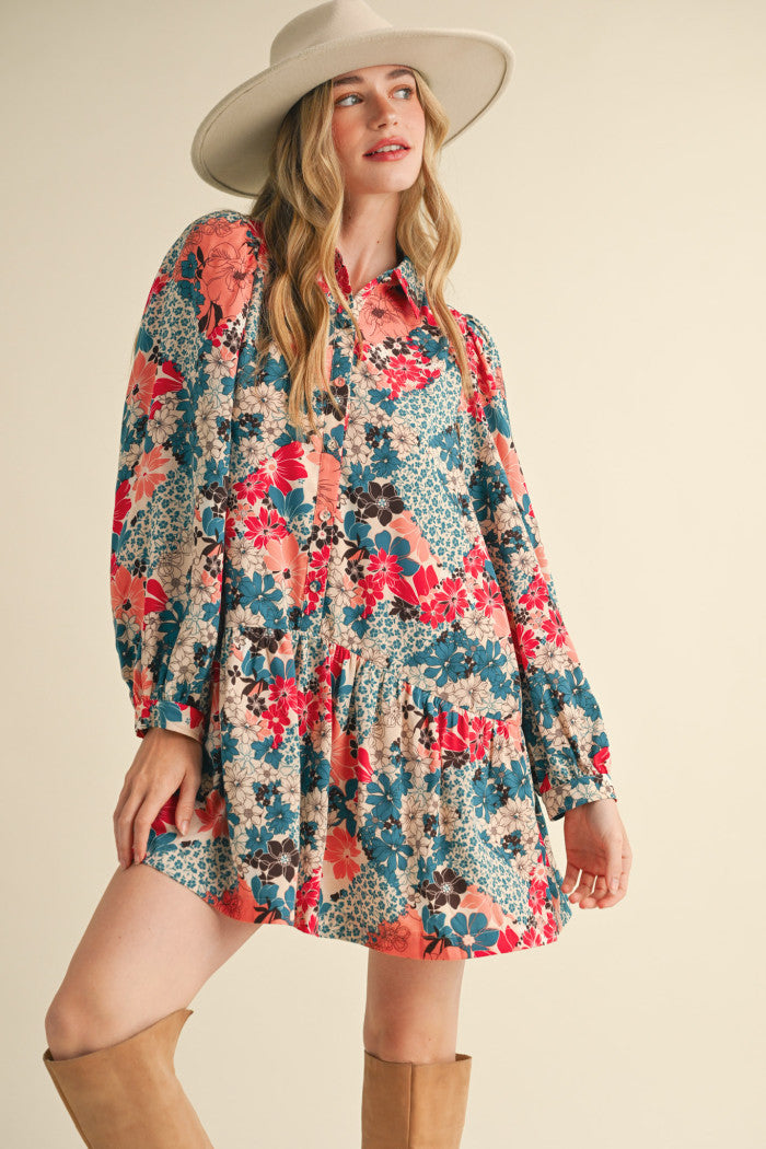 Floral Button Down Mini