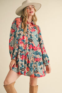Floral Button Down Mini
