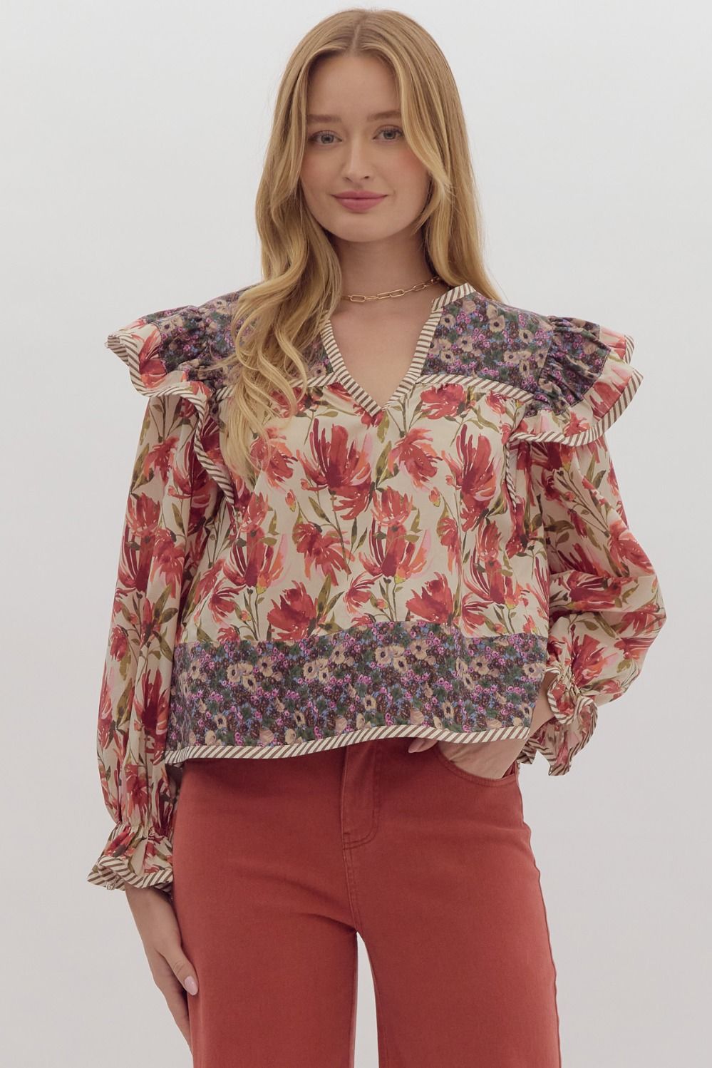 Multi Print Mixed Top
