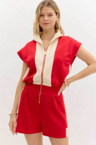 Zip Front Romper