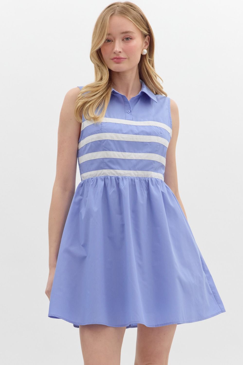 Striped Fit and Flare Mini