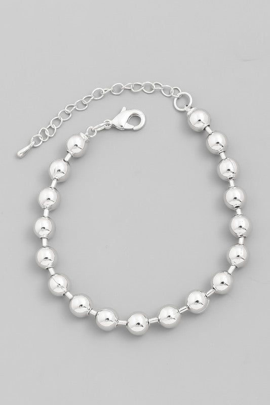 Ball Chain Bracelet Silver