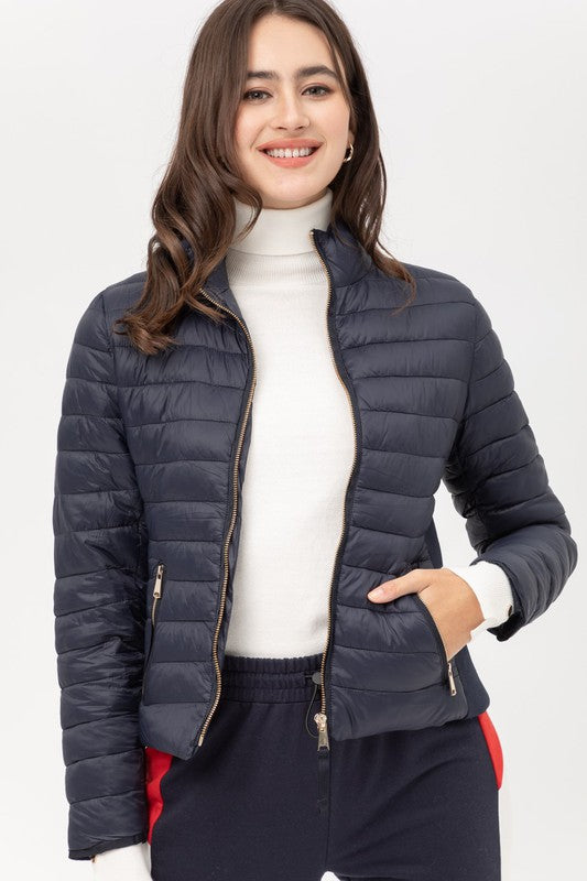 Lightweight Puffer Jacket Navy