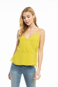 V-Neck Wrap Cami Top Olive Oasia