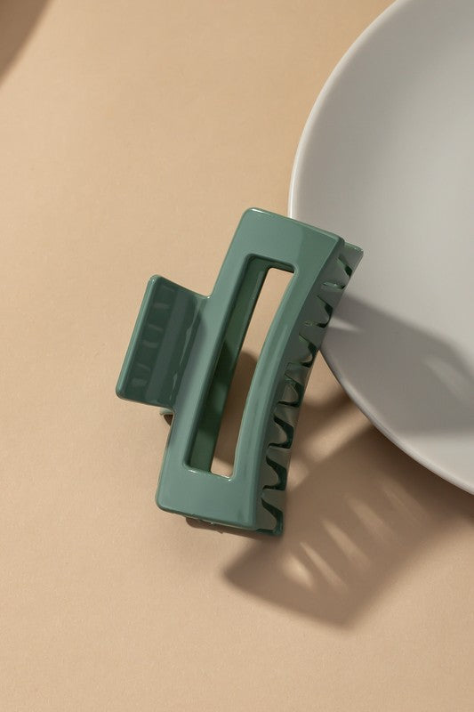 Acrylic Jumbo Hair Clip Green