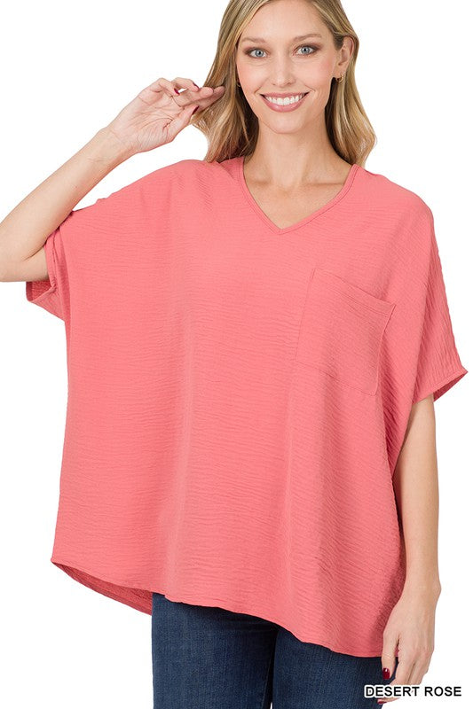 Dolman Sleeve Top Desert Rose