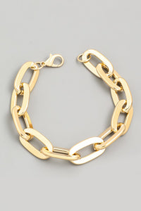 Thick Link Bracelet Gold