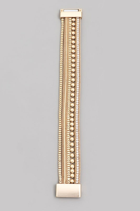 Multi Chain Bracelet Gold