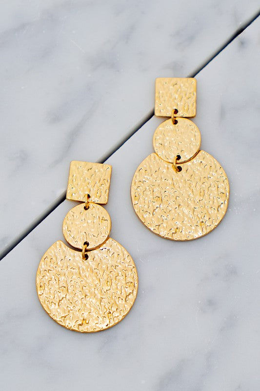Geo Shaped Earrings Gold