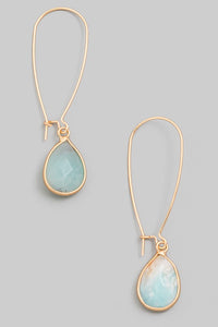 Teardrop Gem Earring Amazonite