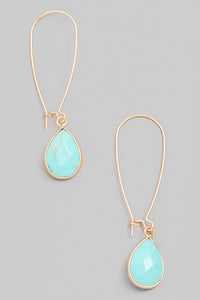 Teardrop Gem Earring Turquoise
