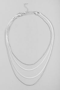 Four Chain Necklace Silver