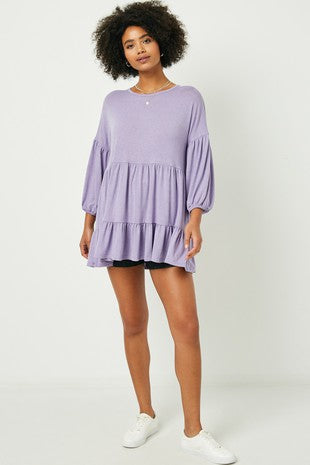 Puff Sleeve Tiered Tunic