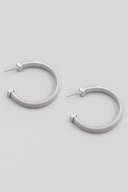 Snake Chain Earrings Silver