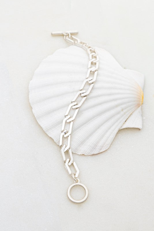 Chunky Curb Chain Bracelet Silver