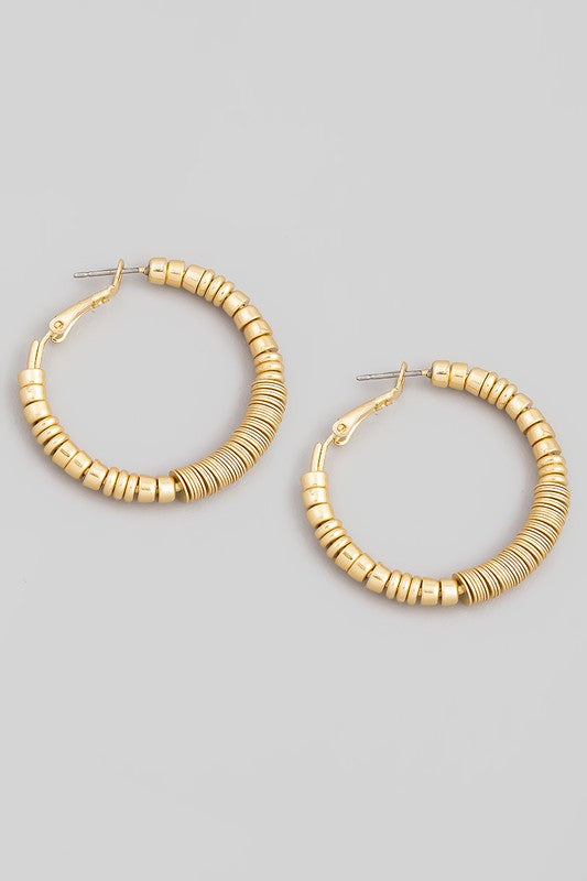 Beaded Hoop Gold