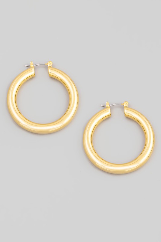 Thick Hoops Gold