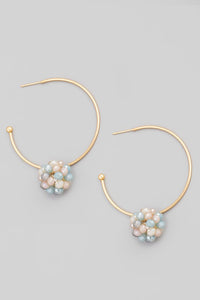 Beaded Cluster Detailed Hoop Multi