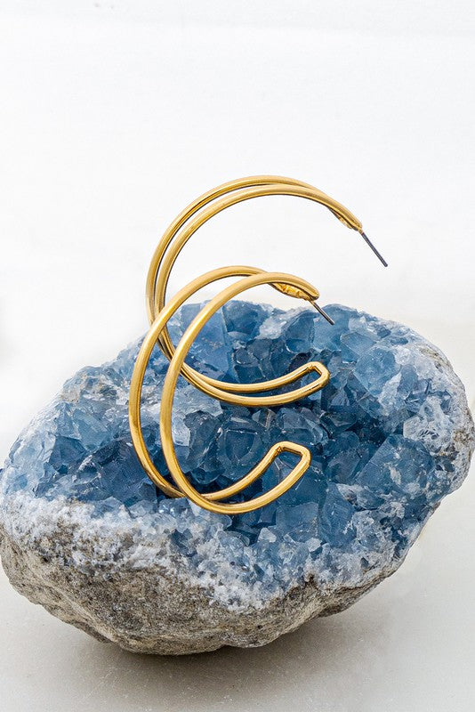 Double Wire Hoop Gold