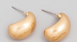 Thick Small Hoop Earring Gold