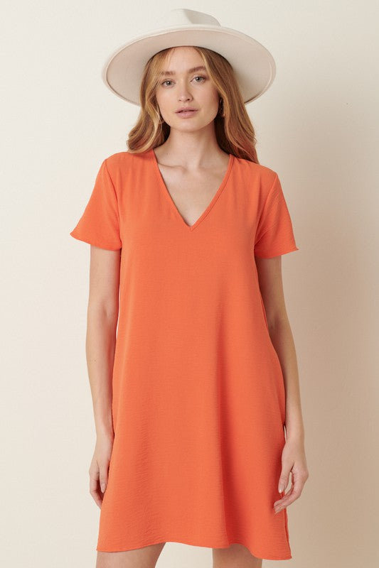 Shift Dress Salmon