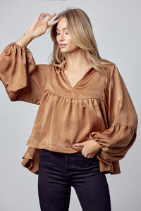 Silky Collared Babydoll Spice