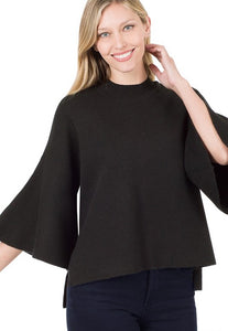 Bell Sleeve Sweater Black