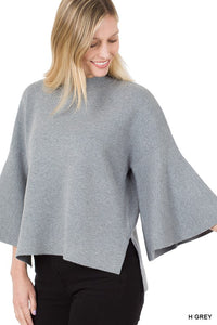 Bell Sleeve Sweater H Grey