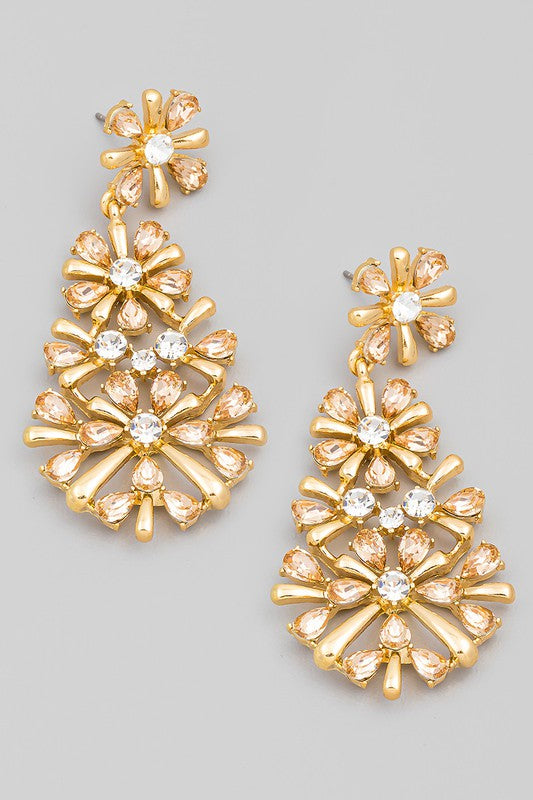 Flower Teardrop Earrings PEG