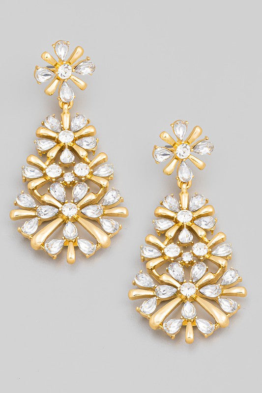 Flower Teardrop Earrings CLG