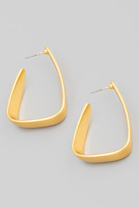 Triangle Open Hoop Gold