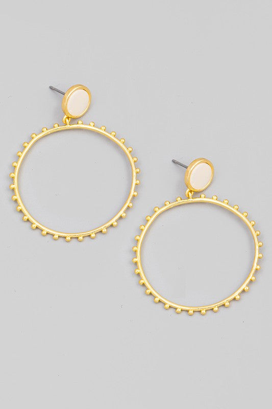 Metallic Circle Earrings GCRM