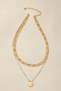 Two Layer Chunky Curb and Snake Chain Gold