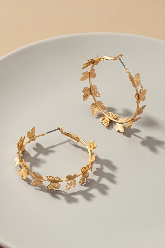 Butterfly Hoop Gold