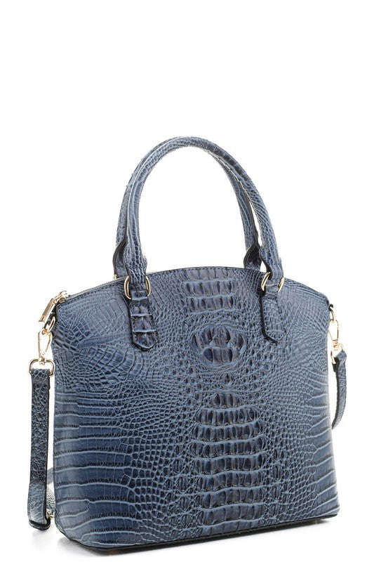 Alligator Satchel Blue