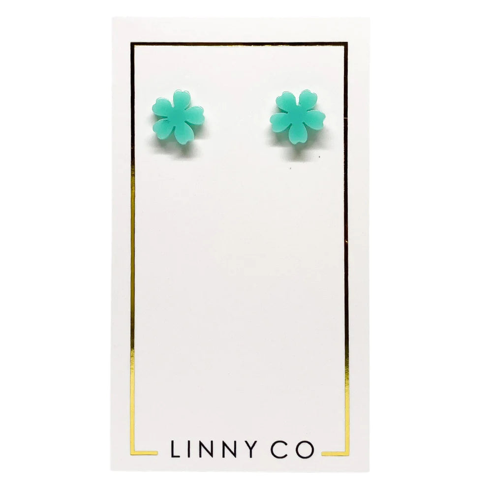 Mini Olivia Earrings Aqua