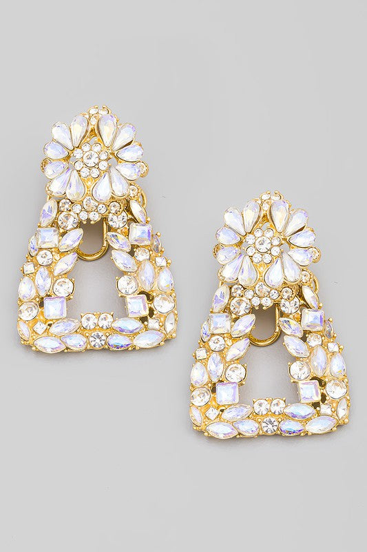 Floral Triangle Earrings GAB