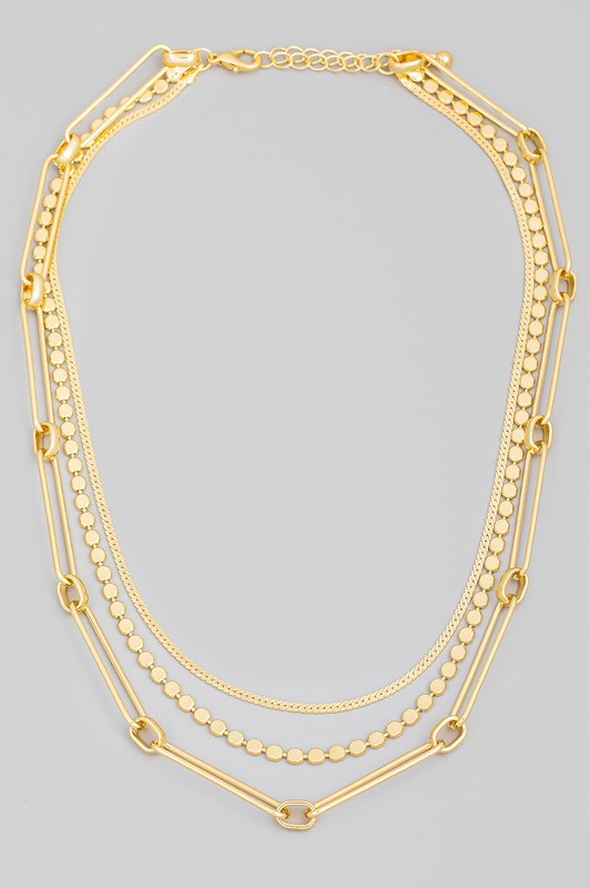 Assorted Layered Necklace Gold