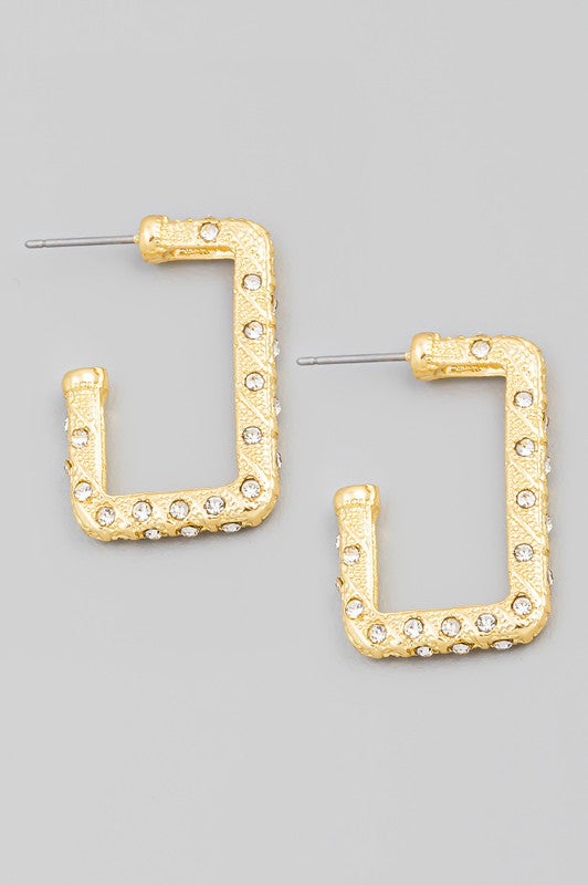 Rectangle Hoop Gold
