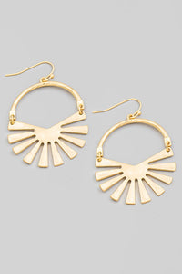 Ray Drop Earrings Gold