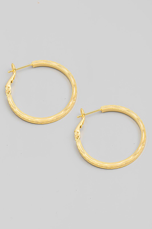 Fashion Latch Hoop Gold