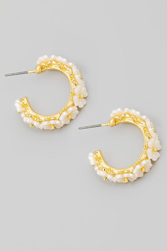 Floral Hoop White