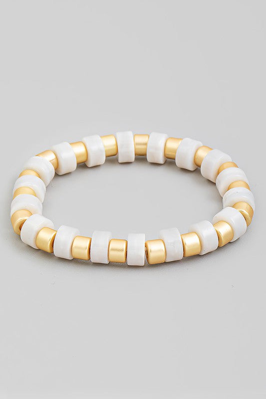 Beaded Bracelet White