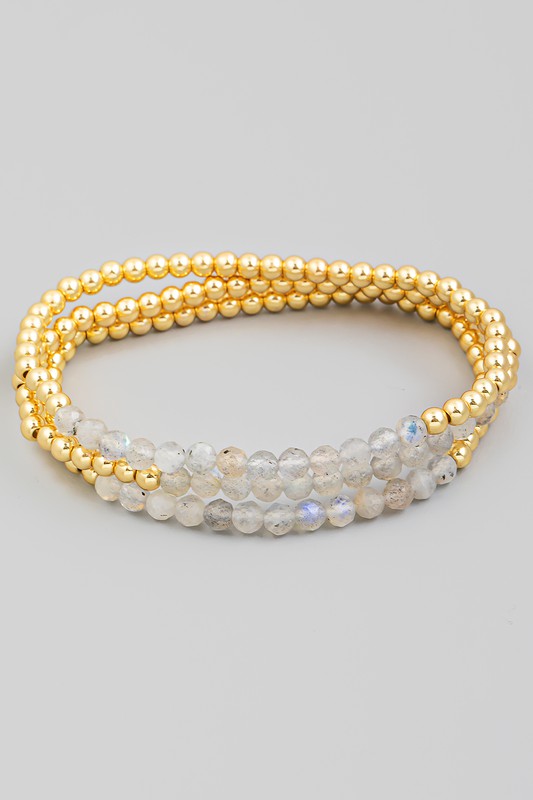 Beaded Stretch Bracelet Set LAB