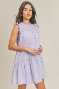 Woven Tiered Dress Lavender