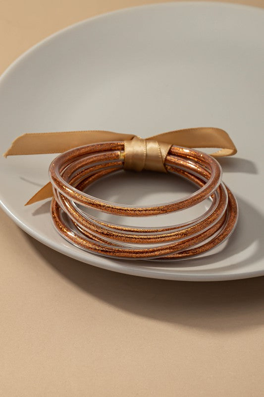 Glitter Bangles Rose Gold