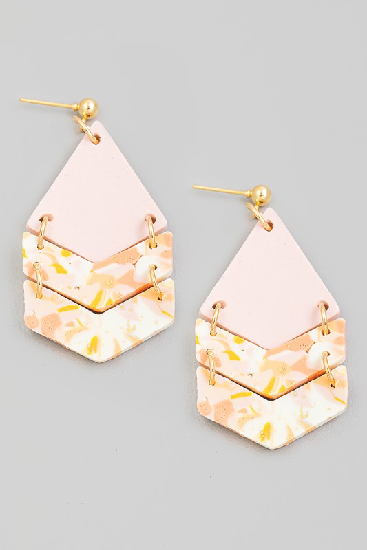 Geo Shape Drop Earrings BS